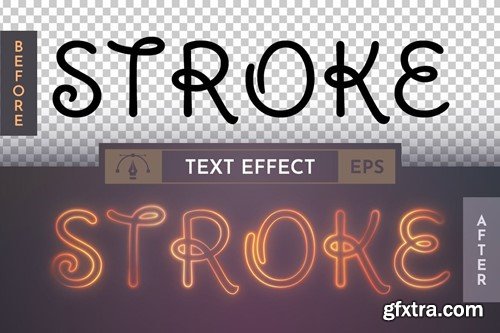 Shine Stroke Editable Text Effect 49BMM7M