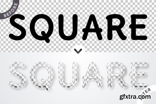 Checkered Glass Text Effect, Graphic Style CP56JJL