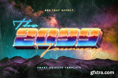 Colorful Retrowave Text Effect 3LE3AXX
