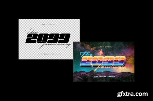 Colorful Retrowave Text Effect 3LE3AXX