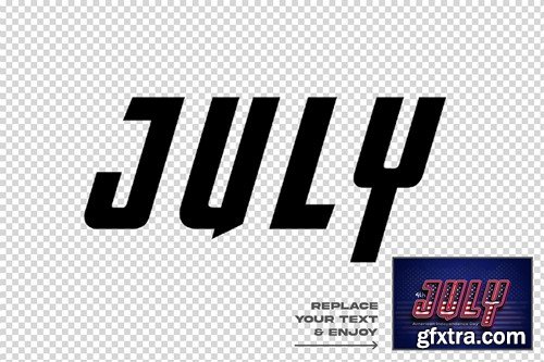 4th of July Editable Text Effect Layer Style BJ5B4V8