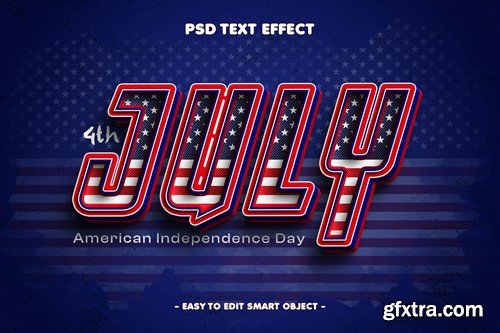 4th of July Editable Text Effect Layer Style BJ5B4V8