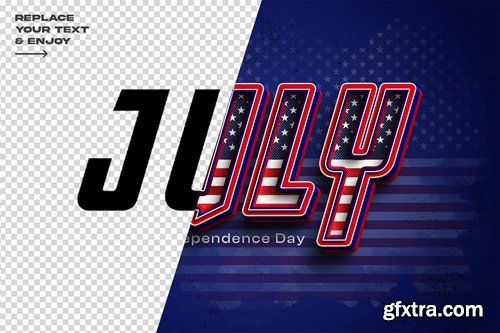 4th of July Editable Text Effect Layer Style BJ5B4V8