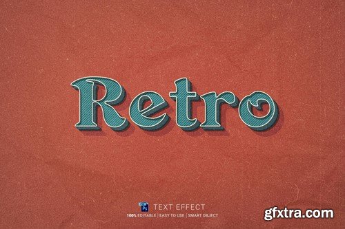 Retro Editable PSD Text Effect 4U9X8PE