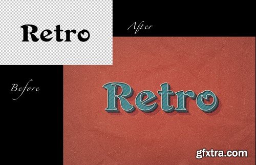 Retro Editable PSD Text Effect 4U9X8PE