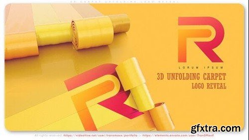 Videohive 3D Carpet Unfolding Logo Reveal 53264330