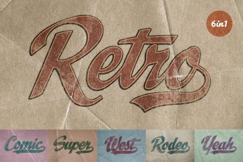 Retro Print Text Effects