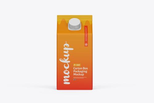 Juice Carton Container Mockup