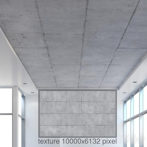 Ceiling concrete with seams