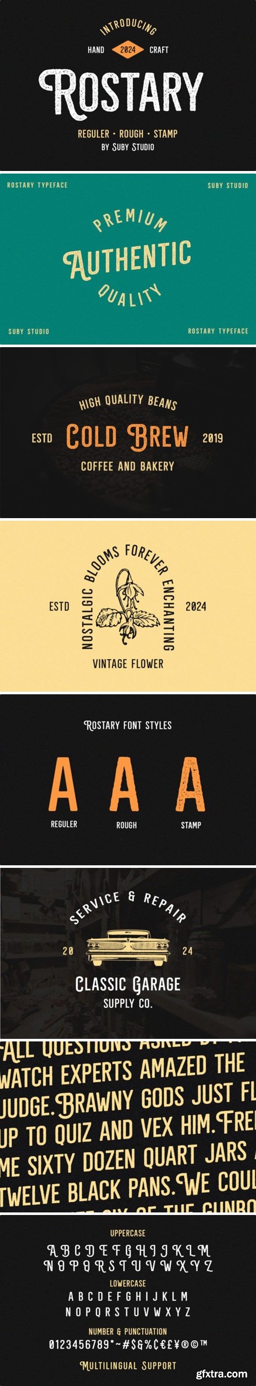 CM - Rostary Vintage Font 280095925 15$