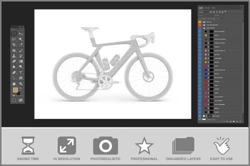 Bicycle Mockup - Side View