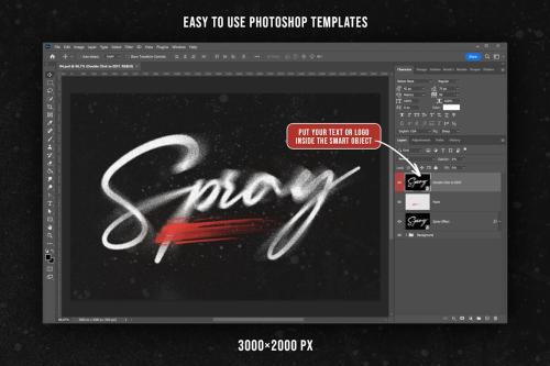 Spray Paint Text Effects