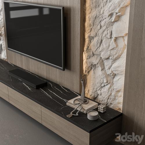 TV Wall Cliff and Wood - Set 98