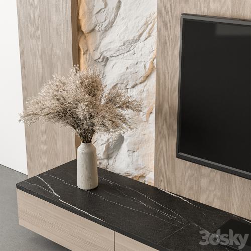 TV Wall Cliff and Wood - Set 98