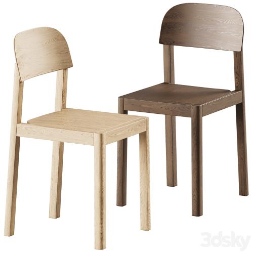 Linear Wood Table and Wooden Workshop Chairs by Muuto