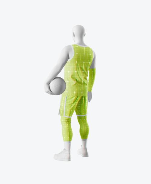 Set Basketball Player with Mannequin Mockup