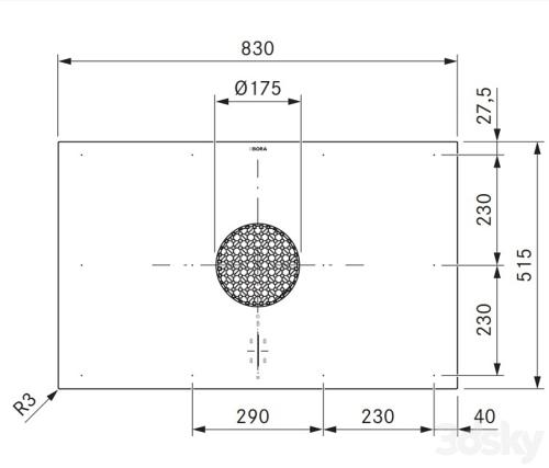 BORA X Pure cooktop with integrated cooker hood