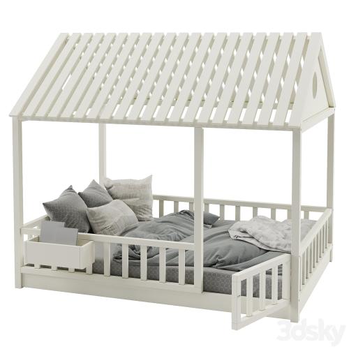 Children's bed with columns No. 3