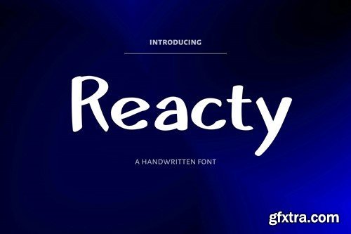 Reacty - Handwritten Font 62A435Y