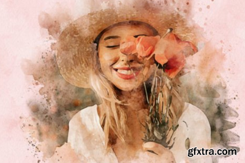 Modern Watercolor Painting Effect