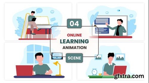 Videohive Online Learning Animation Scene Pack 53299758