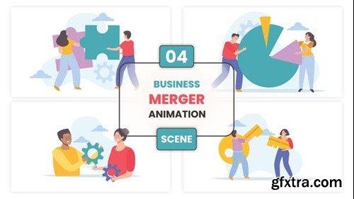 Videohive Business Merger Animation Scene 53299730