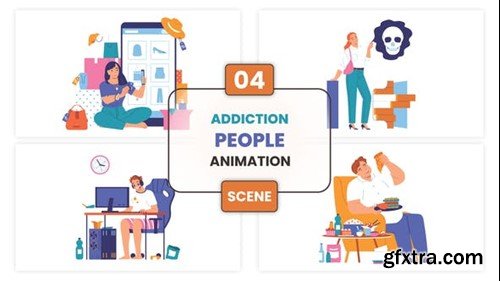 Videohive Addiction People Animation Scene 53298976