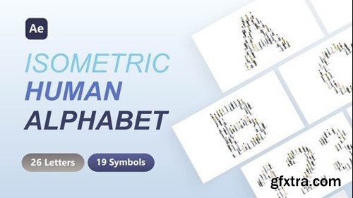 Videohive Isometric Human Alphabet 53345361