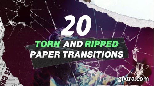 Videohive 20 Turn and Ripped, Paper Transitions 53317688