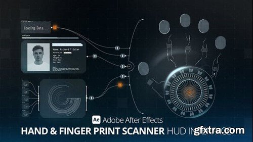 Videohive HUD Interface Hand & Finger Print Scanner Ae 53328477