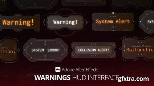 Videohive HUD Interface Warnings Ae 53328803