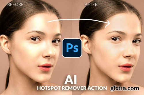 Hotspot remover AI Photoshop Skin retouch action EQMHPX7