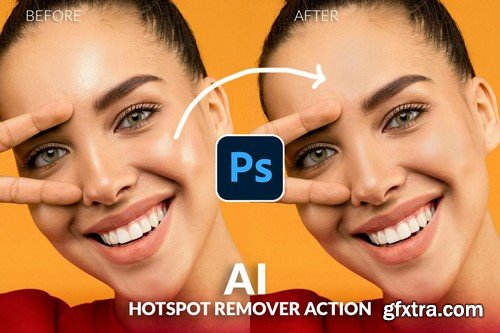 Hotspot remover AI Photoshop Skin retouch action EQMHPX7