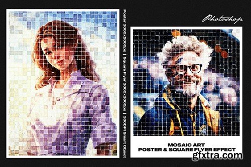Mosaic Art for Square and Poster Effect 85B2TAY