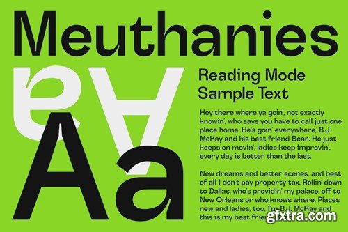 Meuthanies Typeface FFNTUQE