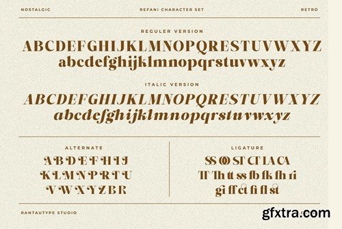 Refani Nostalgic Serif Font TY9A3L4