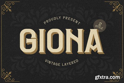 Giona Layered - Classic Vintage Style Serif 3JH4J72