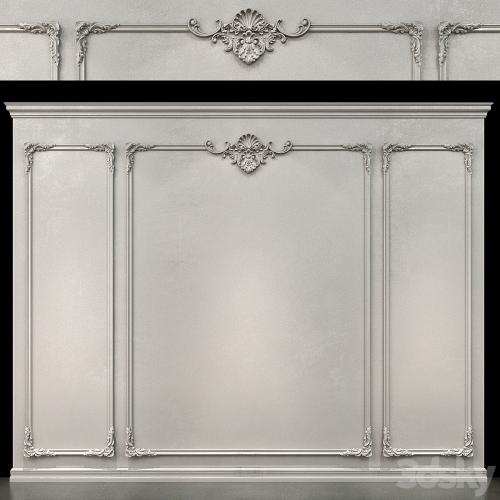 Wall molding 01. Boiserie classic panels