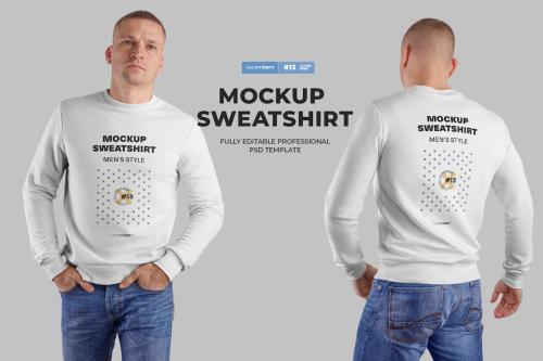 Front and Back Mockups Mens Sweatshirt