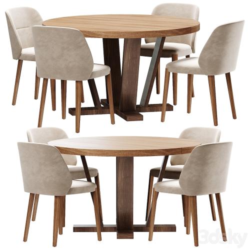 Potocco concha aura dining set