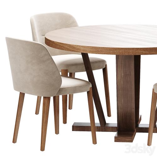 Potocco concha aura dining set