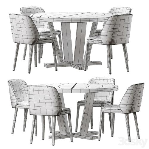 Potocco concha aura dining set