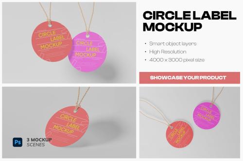 Circle Label Mockup