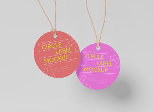 Circle Label Mockup