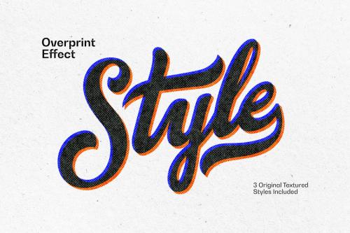 Overprint Grunge Text & Logo Effect