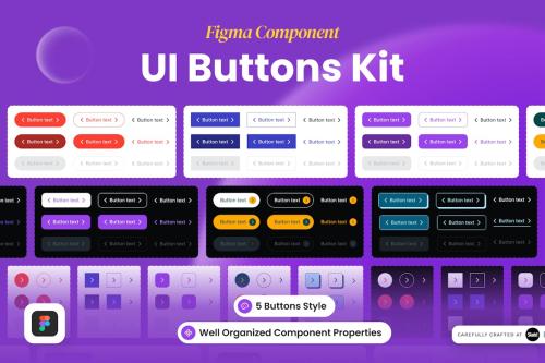 Figma Component - UI Buttons Kit