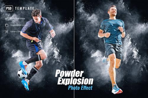 Powder Explosion Photo Effect