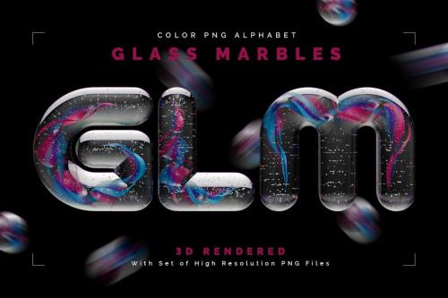 Glass Marbles Alphabet