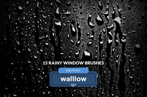 Raindrops on window : Realistic photoshop brushes