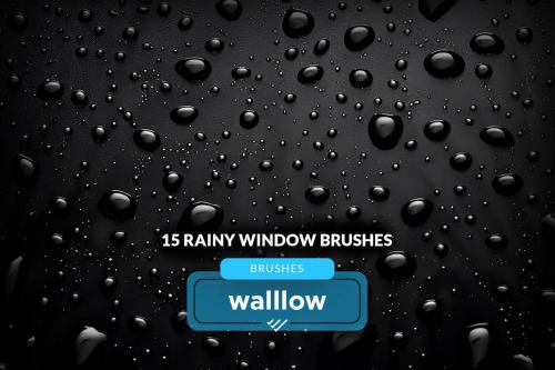 Raindrops on window : Realistic photoshop brushes